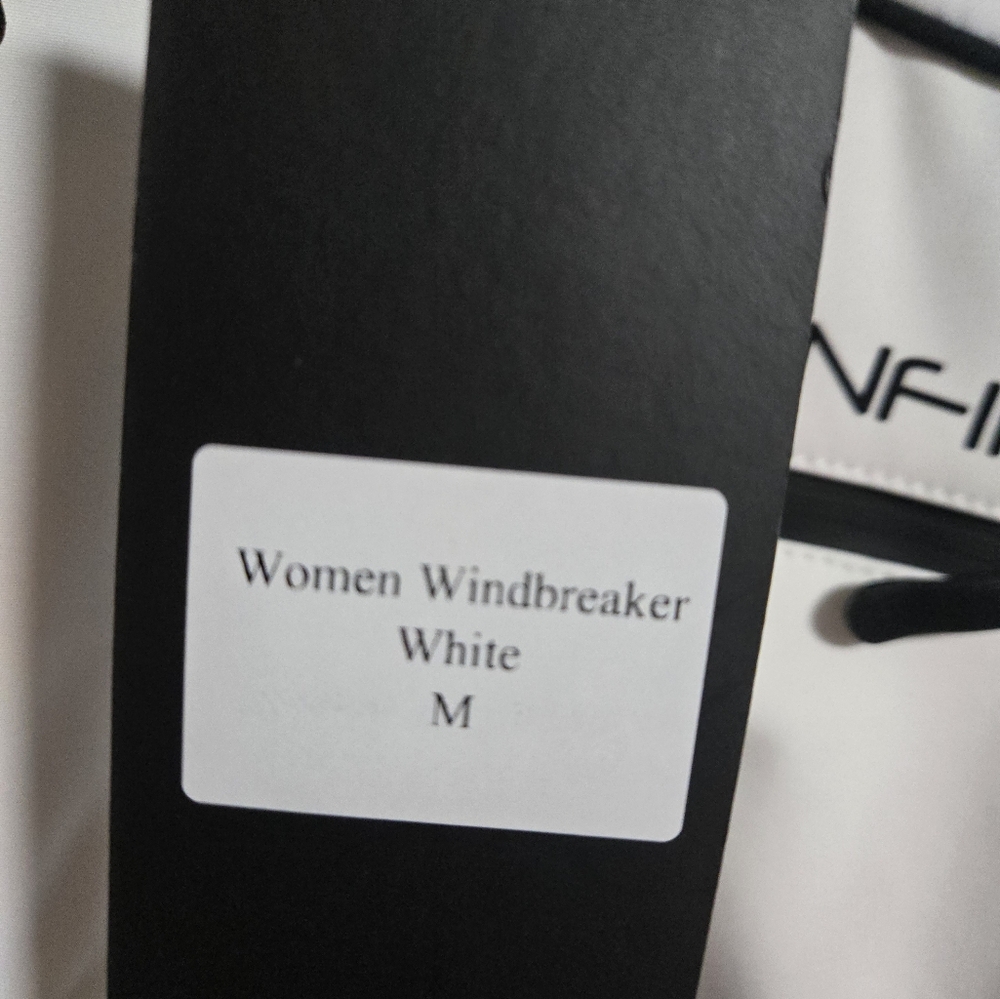 PinFin White Winbreaker High Tech Womens Med NWT - Picture 6 of 8